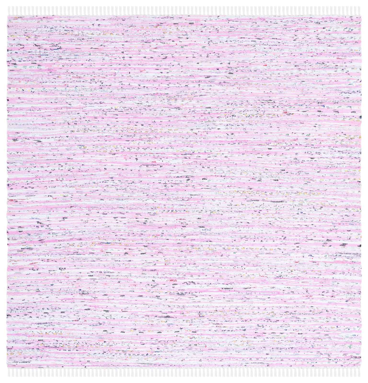 Safavieh Rag Rug LIGHT PINK / MULTI 6′ X 6′ Square Rug – RAR125E-6SQ