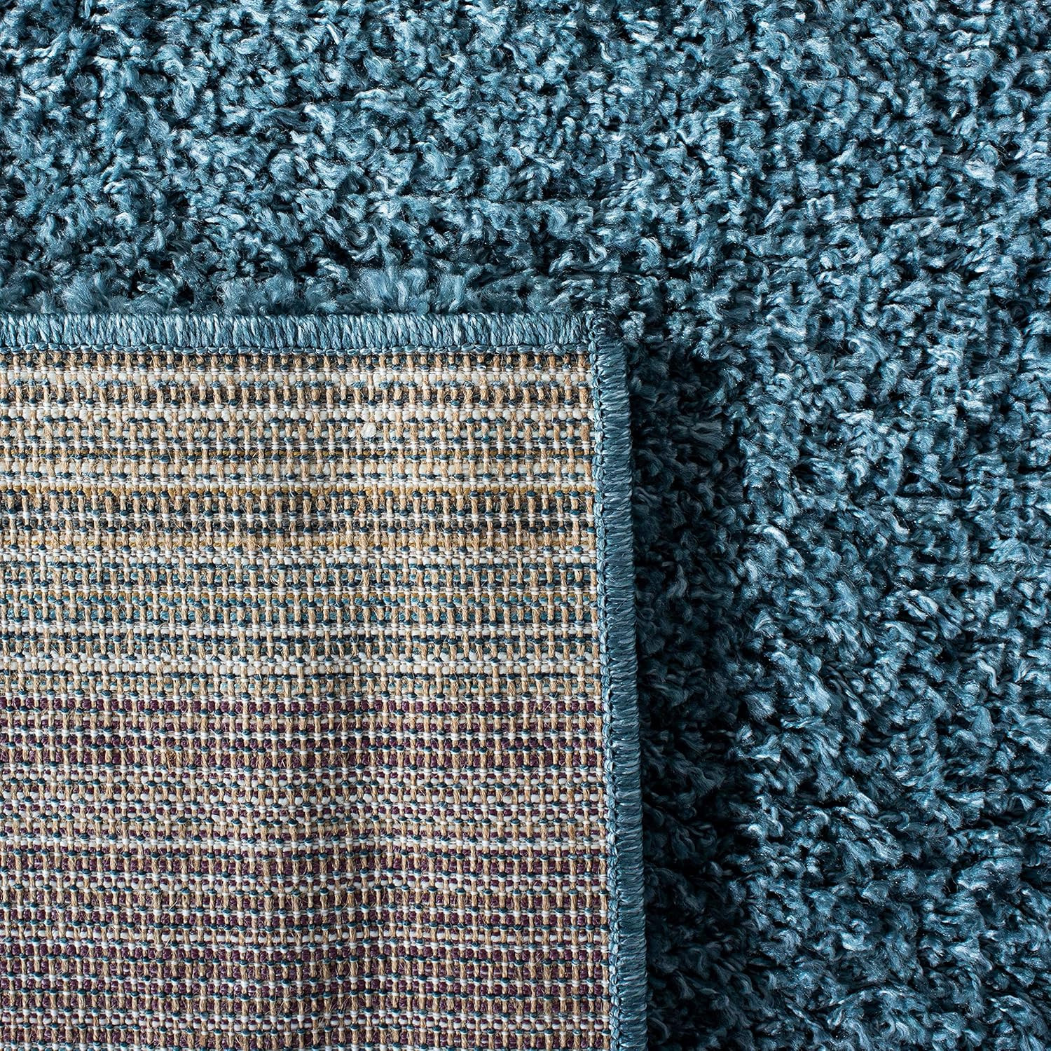 Venus Blue Shag Area Rug 8′ x 10′ – Non-Shedding, Easy Care