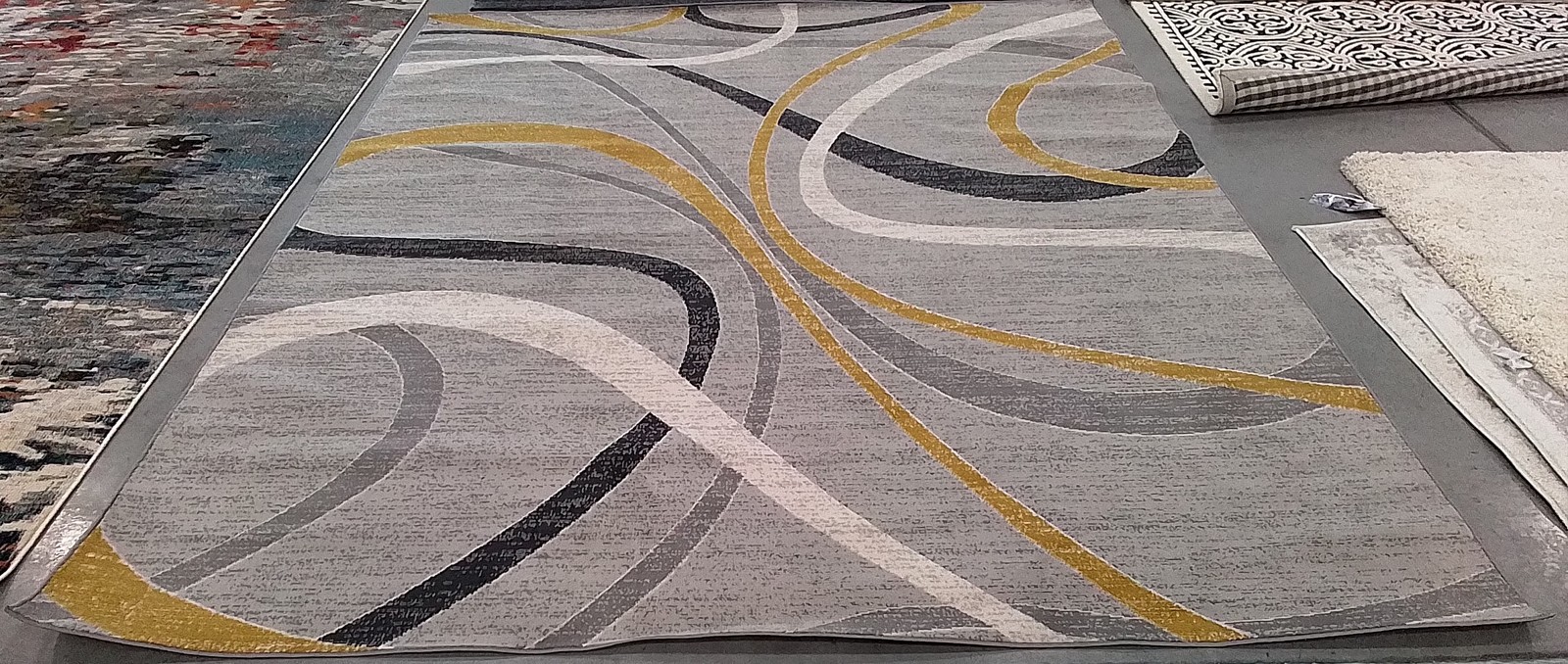 GREY GOLD IVORY 8′-0″ x 10′-0″ Back Stain Rug Reduced Price 1172789149 ODY812G-8