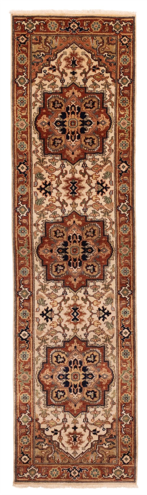 2’6″ x 9’11” Vintage Hand-knotted Runner Rug Traditional Oriental Wool Carpet