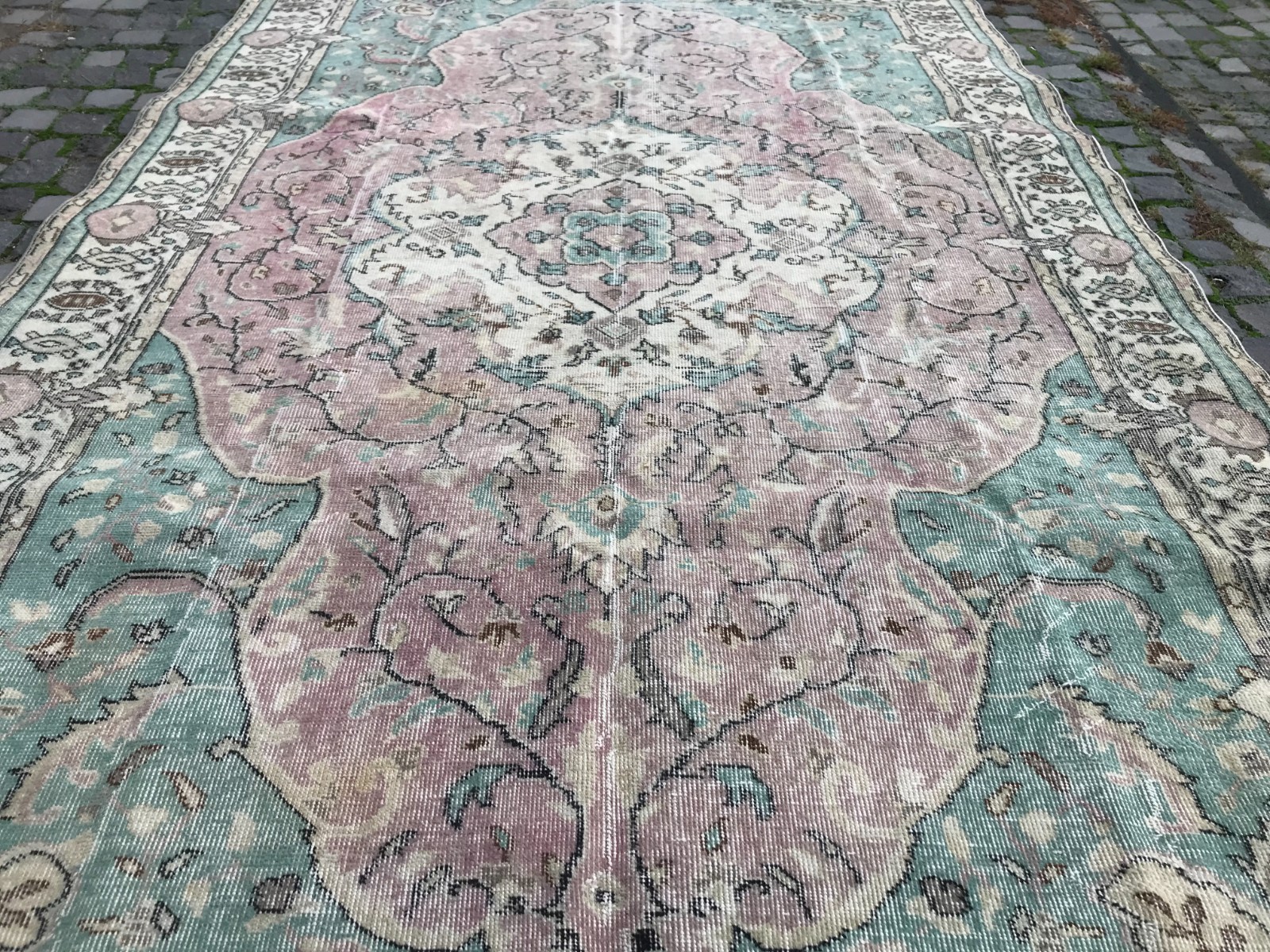 Turkish Vintage Rug, Handmade Wool Rug, Bohemian Large Rug, 6,3 x 10, ft