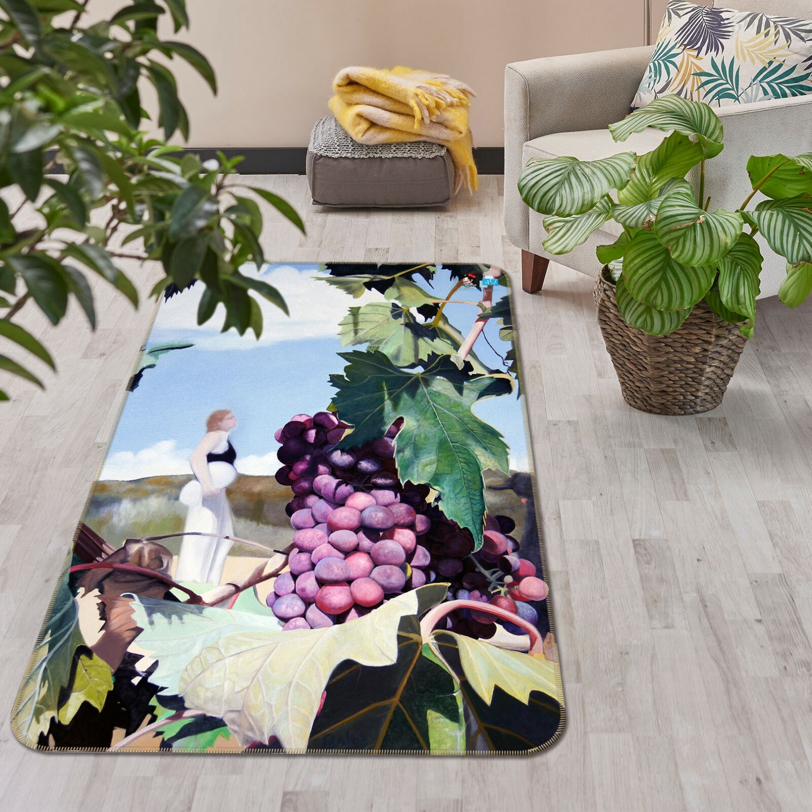3D Purple Grape ZHUA032 Game Non Slip Rug Mat Photo Carpet Matthew Holden Zoe