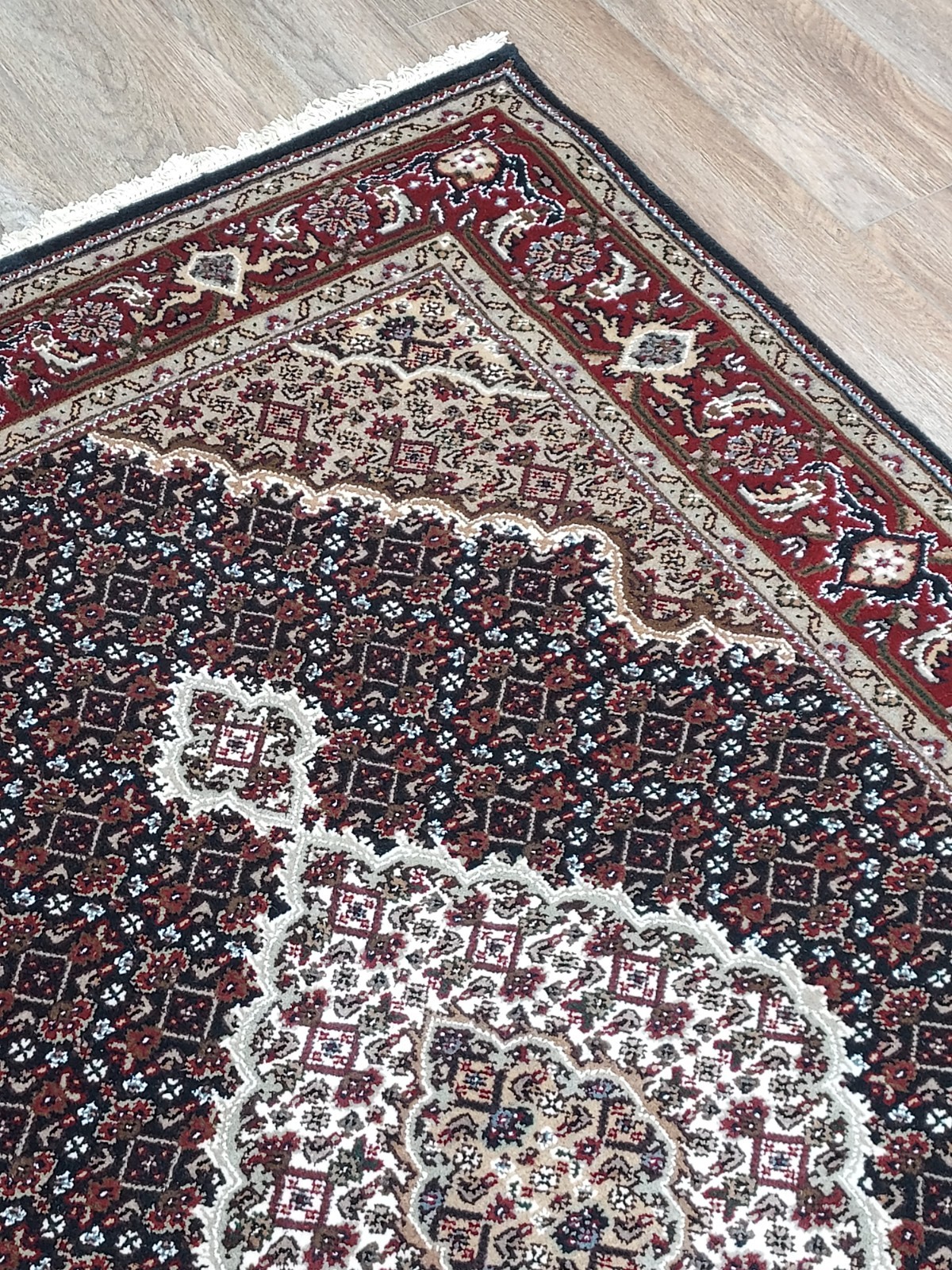 Turkish Silk&Wool Hand Made Bohemian Royal Classic Design, Turkish Rug 4×6 Ft