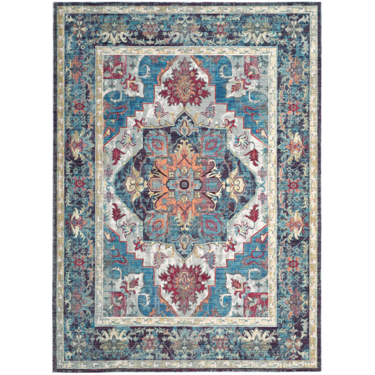 SAFAVIEH Transitional Oriental Vintage Style Area Rug Blue & Purple Claremont