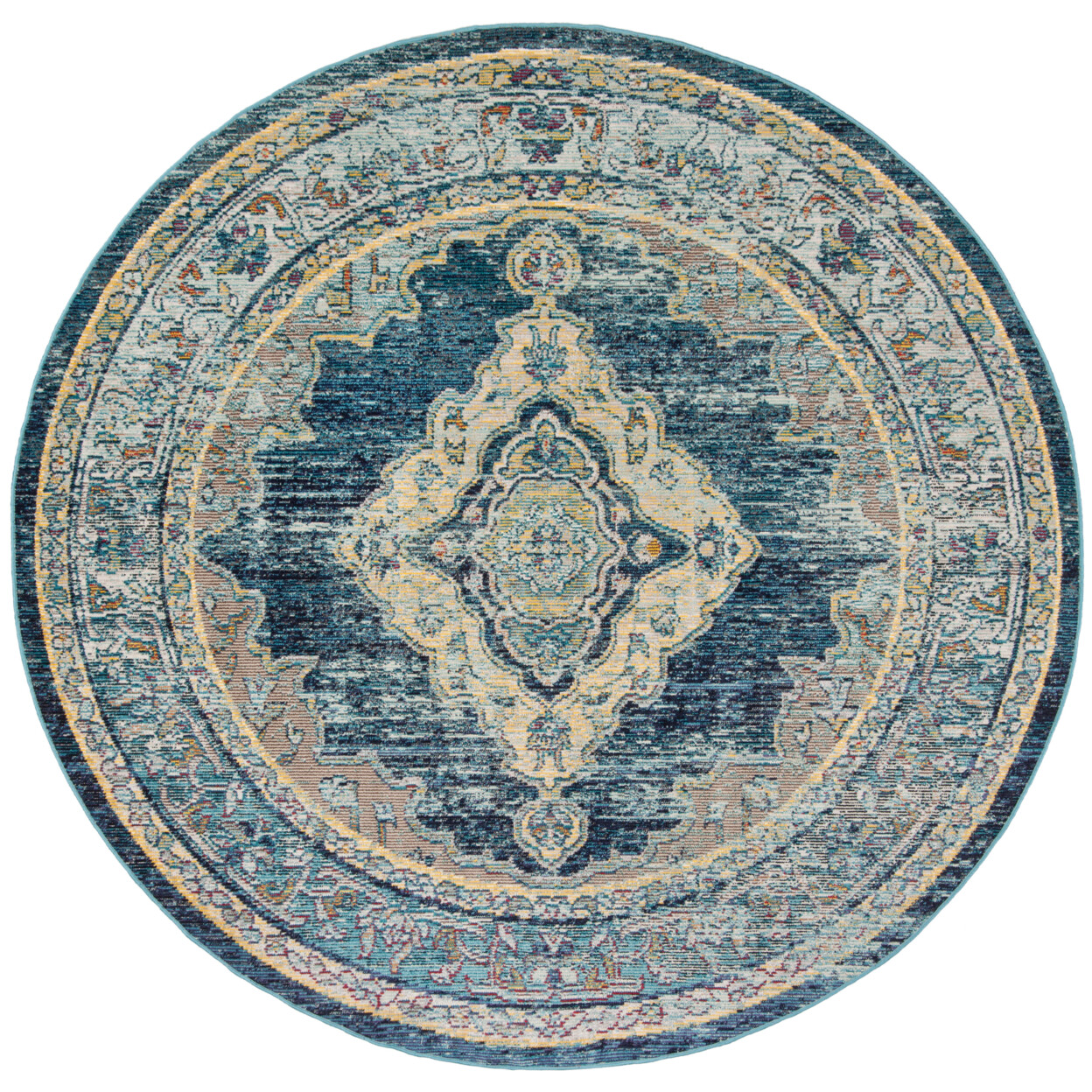 SAFAVIEH Crystal CRS500M Blue / Yellow Rug