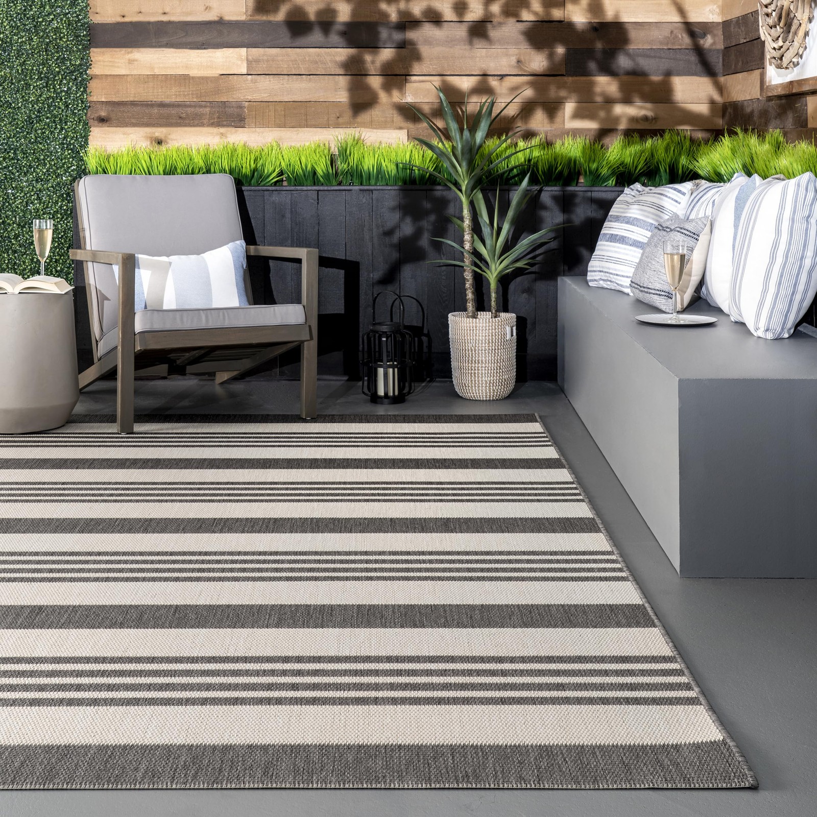 Nuloom 8 X 11 Outdoor Performance Area Rug Oeko-Tex Certified Weather Resistant