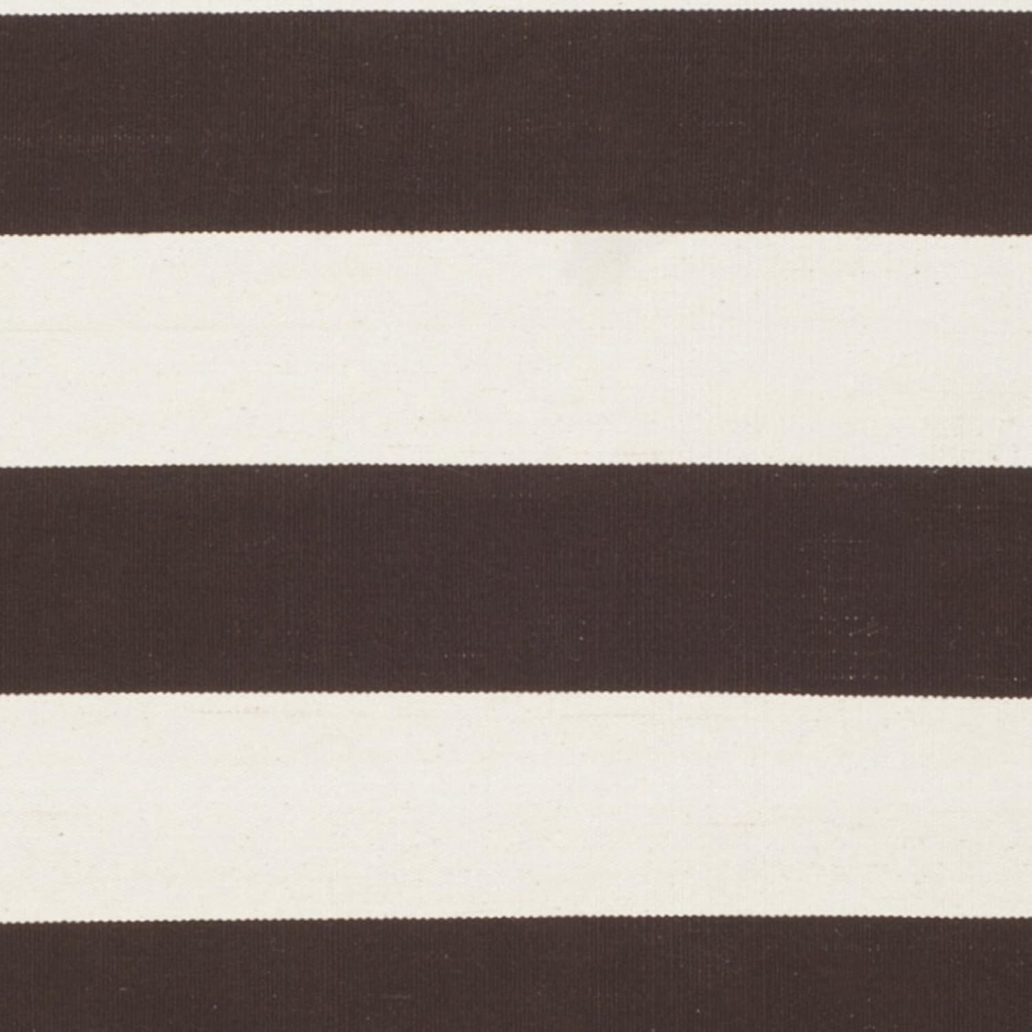 Montauk 9′ x 12′ Handmade Cotton Area Rug – Black & Ivory Stripes