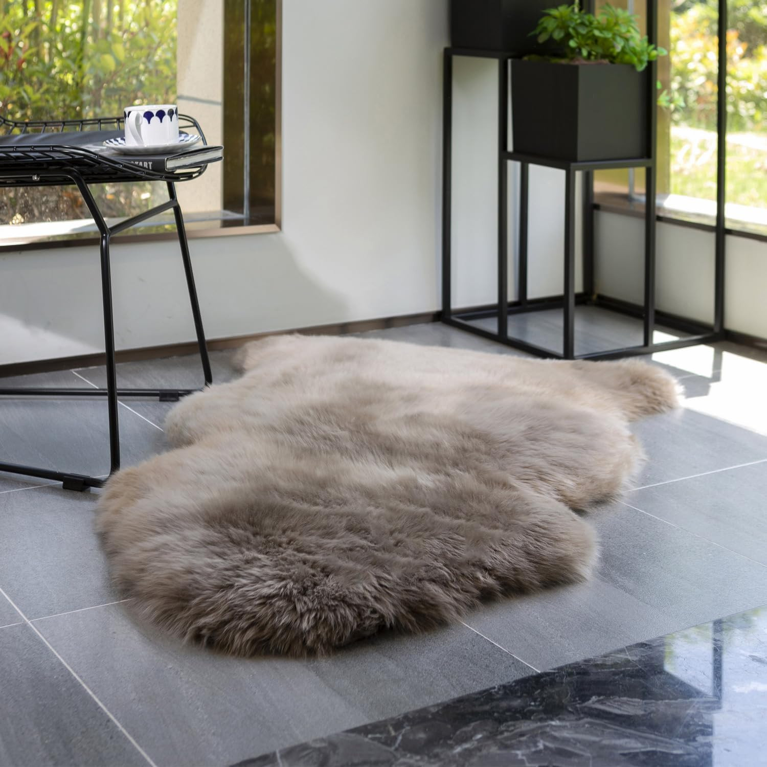Genuine Sheepskin Area Rug Wool Rug Ultra-Soft Thick Fluffy Sheepskin Rugs for L