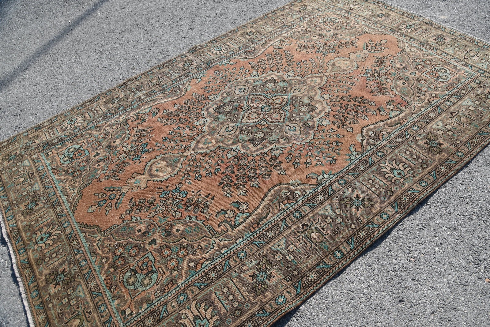 Turkish 6,2×9,7 ft Rug, Rug Vintage Rug, Brown Camouflage Rug Wool