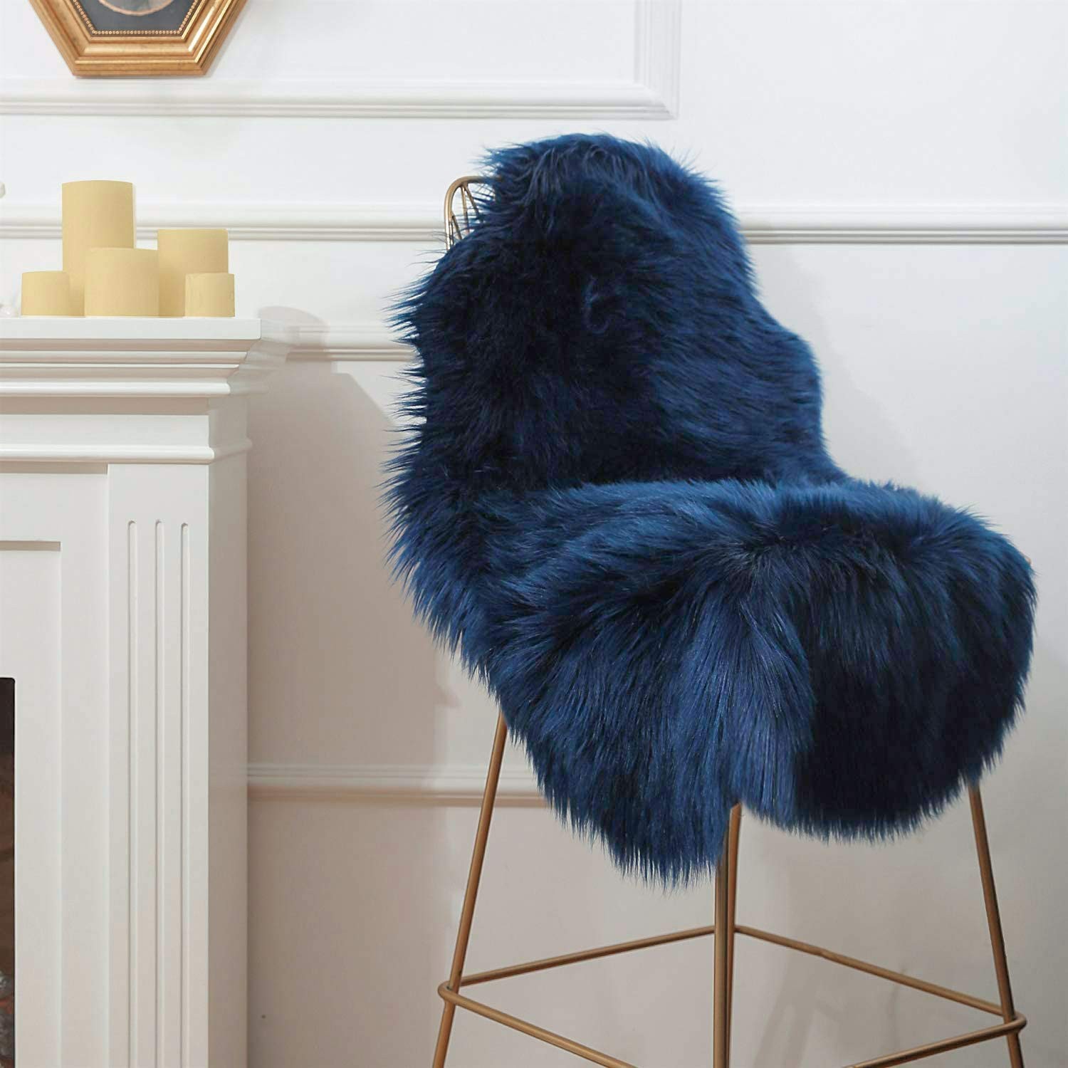 Ashler faux fur rug, Fluffy Shaggy Area Rug Ultra Soft 2 x 3 Feet Sheepskin Fur