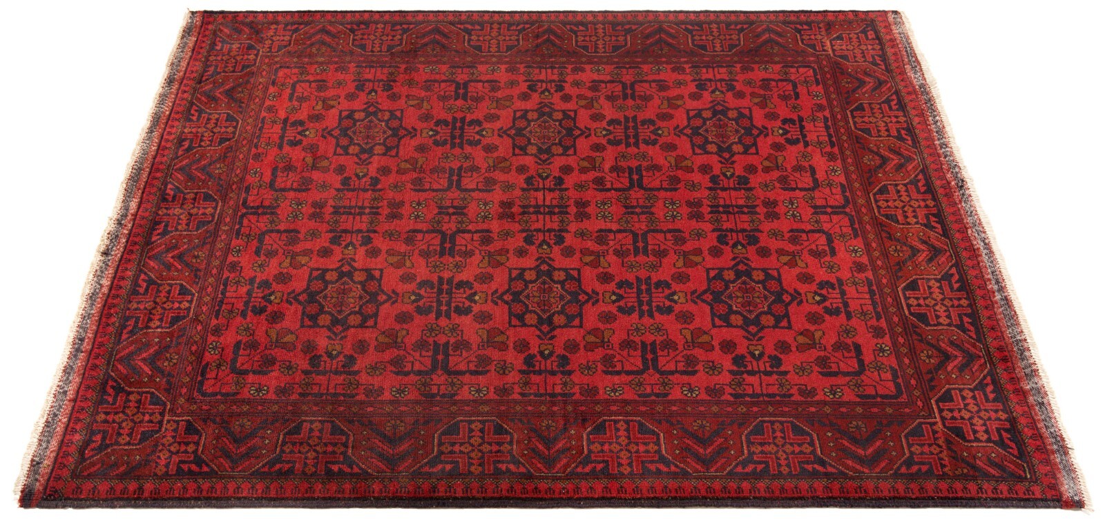 Afghan 75 3/16×59 1/8 in Handwoven Oriental Top Condition Oriental Carpet Rug
