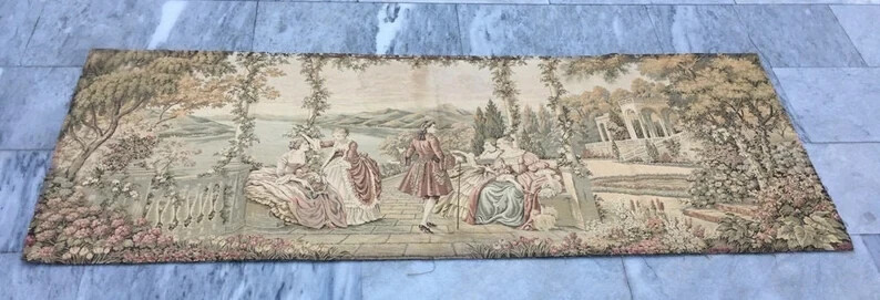 Vintage Tapestry French Tapestry Pictorial Stunning Tapestry Home Decor 2×6 ft
