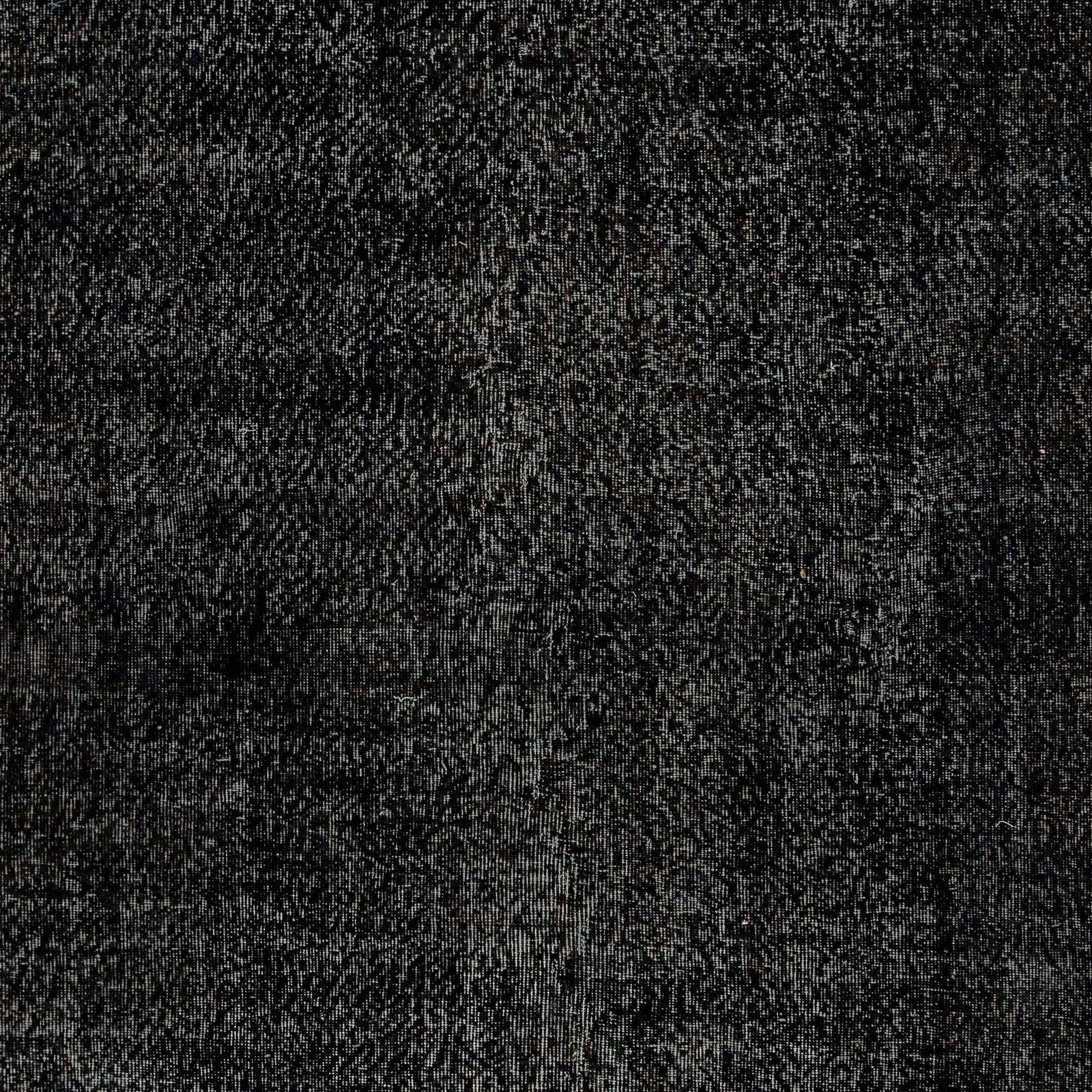 6.4×9.8 Ft Plain Black Overdyed Area Rug, Handknotted and Handwoven in Turkey