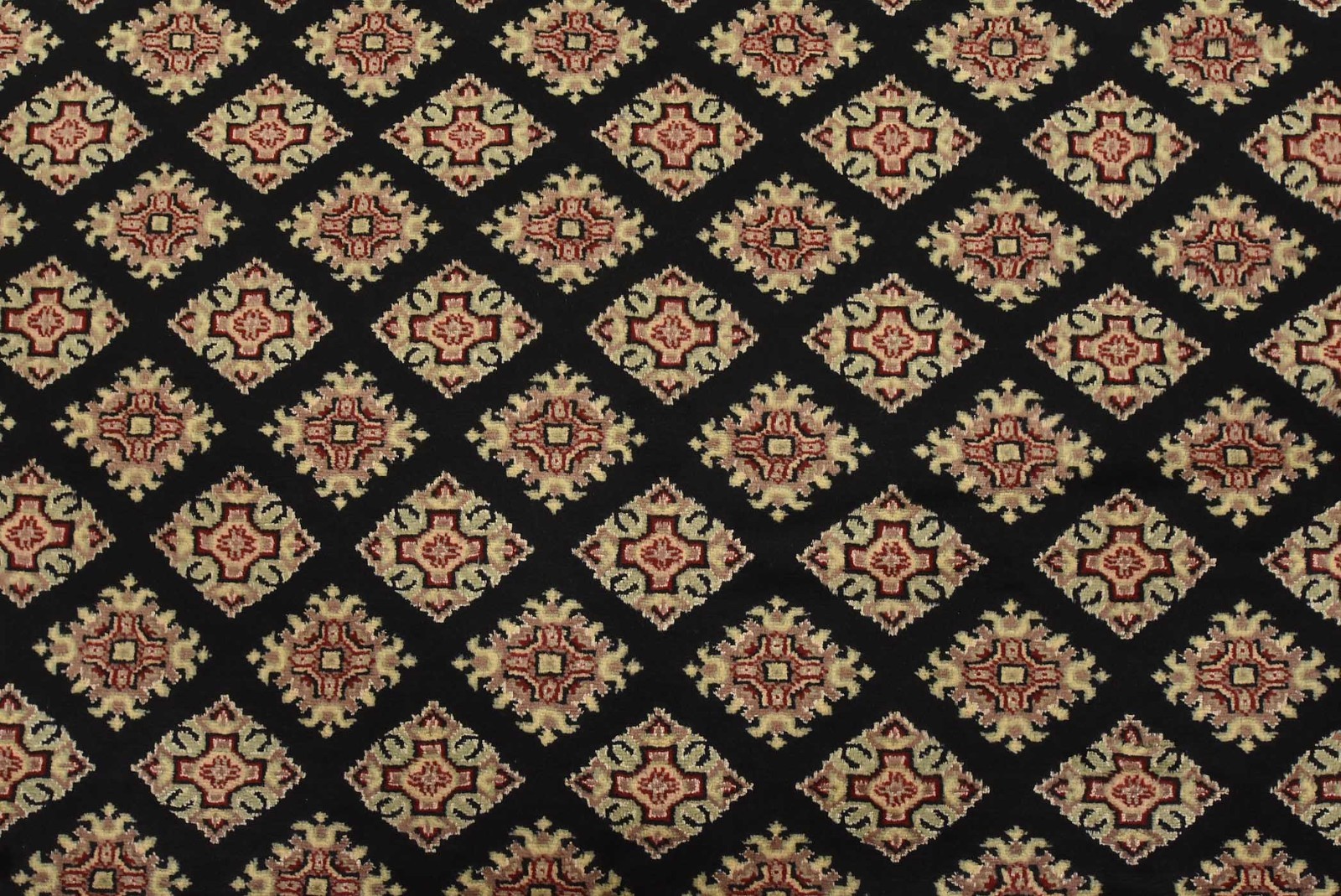 Bokhara Jaldar Rug 6′ x 9’3” Black Wool Tribal Hand-Knotted Oriental Carpet