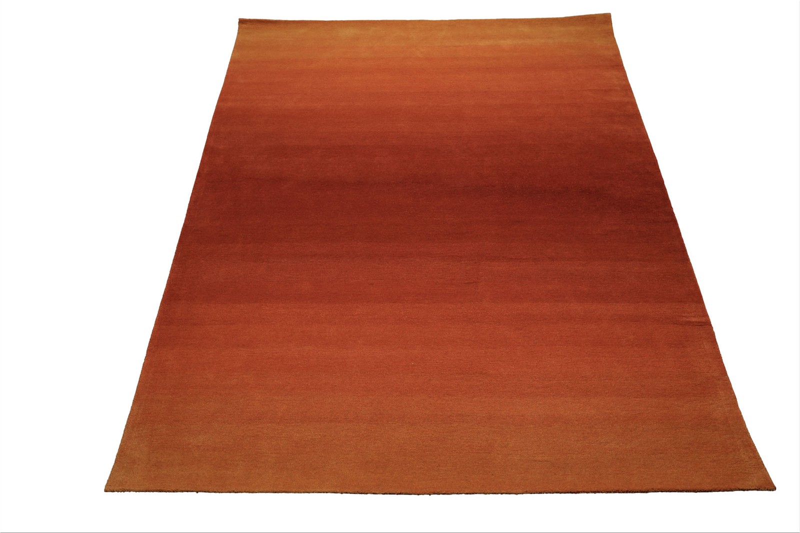 Multi Size Brunt Orange Ombre Wool Hand Tufted Contemporary Area Rug