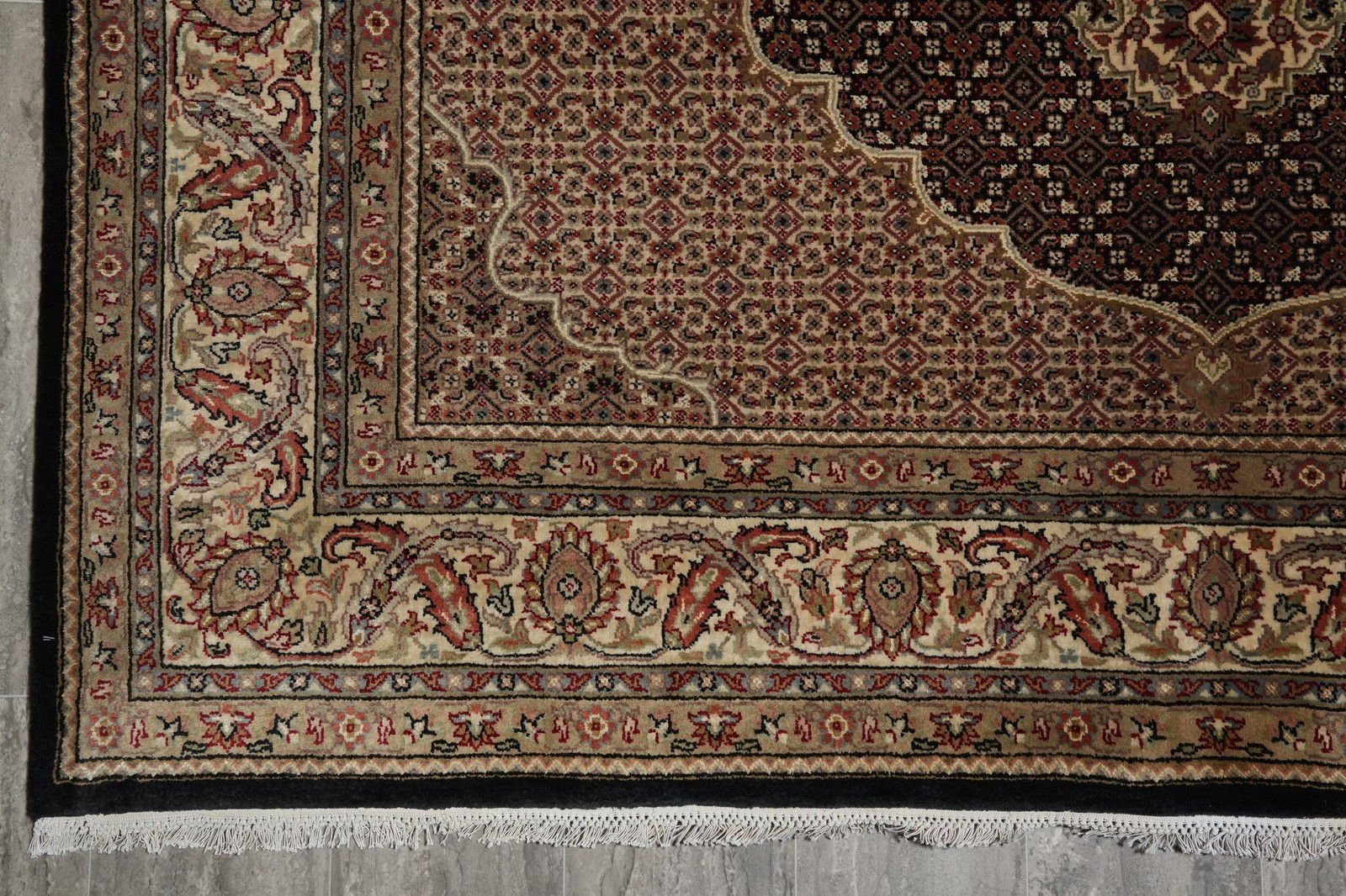 6.8 x 8 Tribbal Perrsian Traditional Wool Silk Hand-Knotted Rug #F-3080