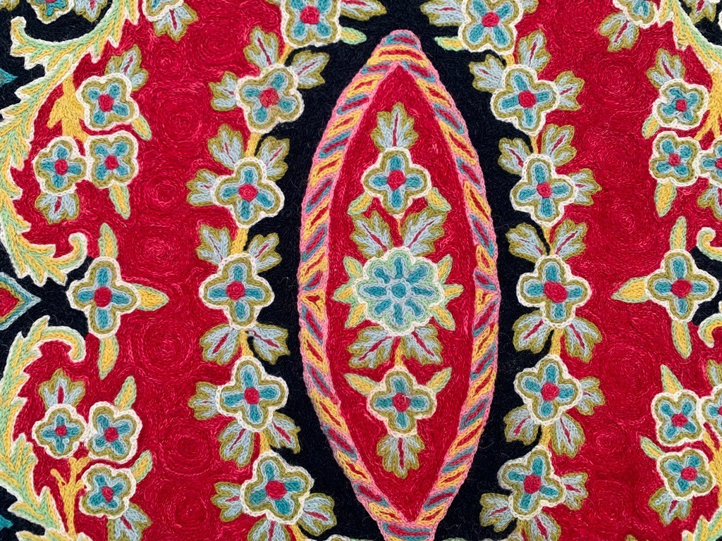 2×3 ft Vintage French Handmade Aubusson Rug Needle Point Floral Wool Décor Rug