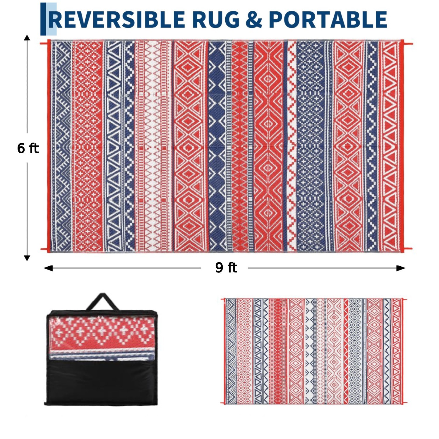 Outdoor Camping Mat, Plastic Straw Rug, Washable Waterproof Stain Resistant