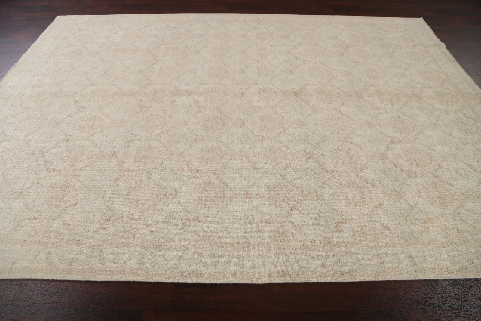 Vegetable Dye Muted Oushak Oriental Hand-Knotted Living Room Rug 8×11 Carpet