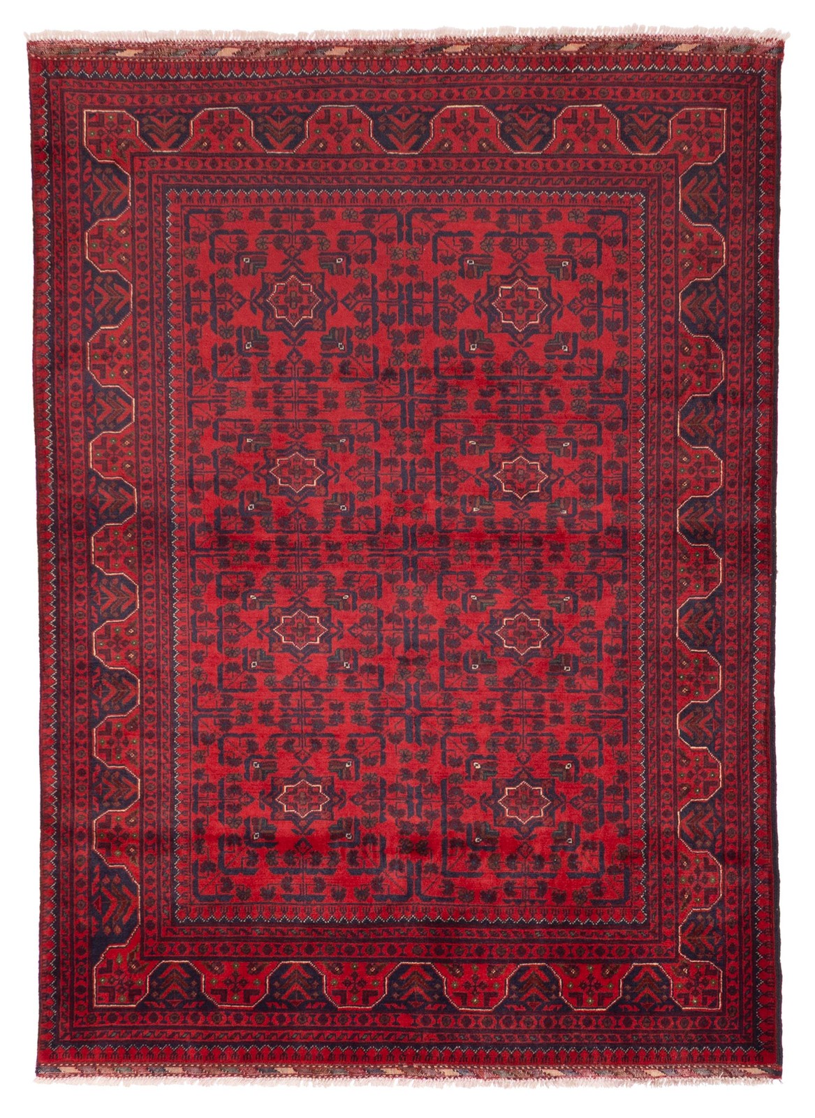 Hand Knotted Area Rug 4’2″ x 5’10” Traditional Oriental Wool Carpet