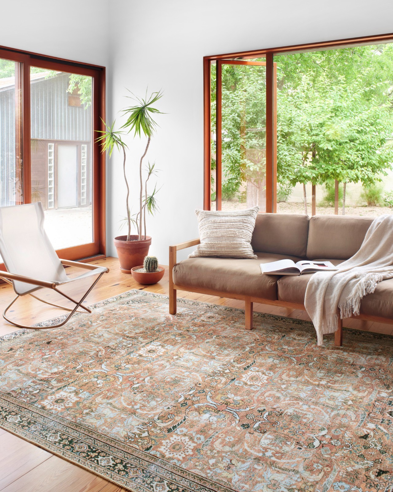 Auburn / Multi 5′-0″ x 7′-6″ Area Rug, Low Profile