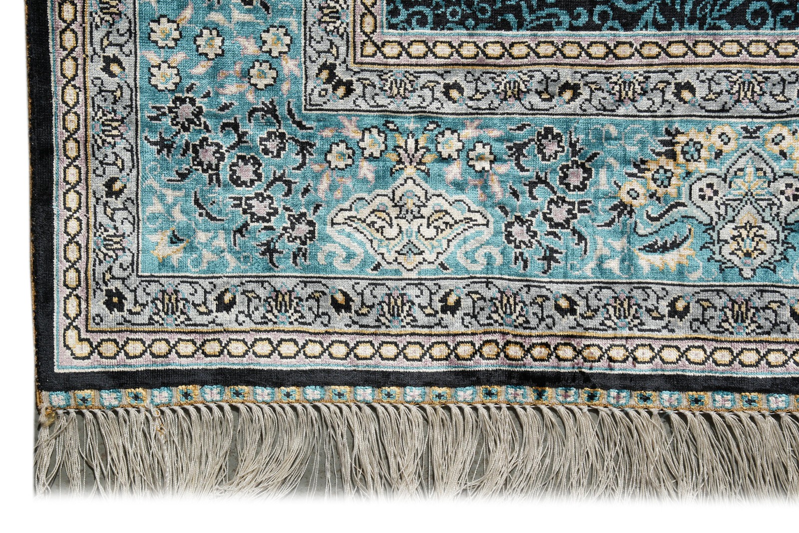 4 x 6 Hereke Pattern Bamboo Silk Carpet #PIX-59076