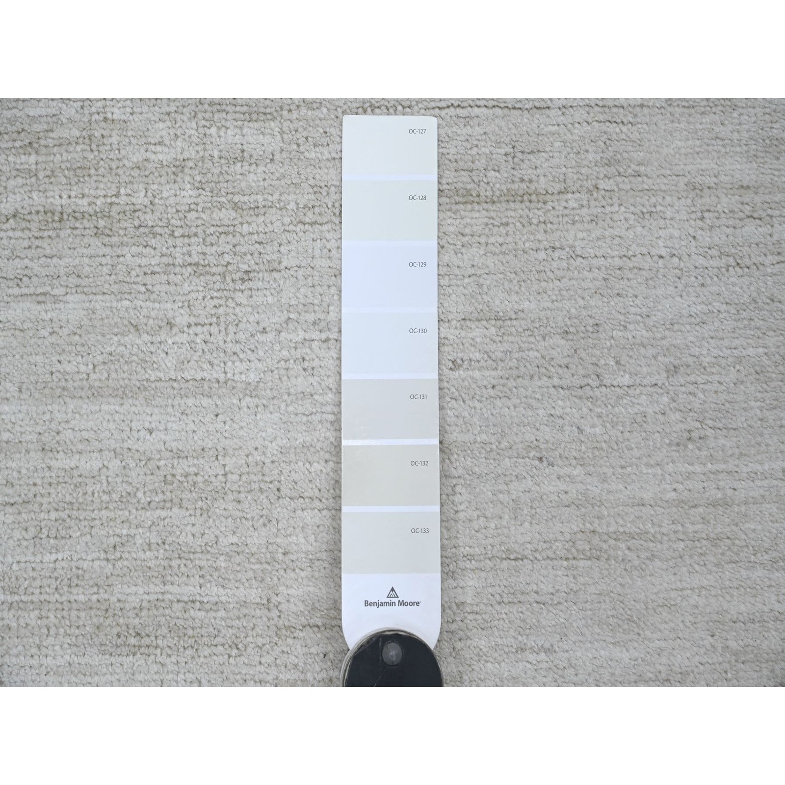 2’6″x11’6″ Ivory Plain Solid Pattern Hand Knotted Ghazni Wool Runner Rug 21899