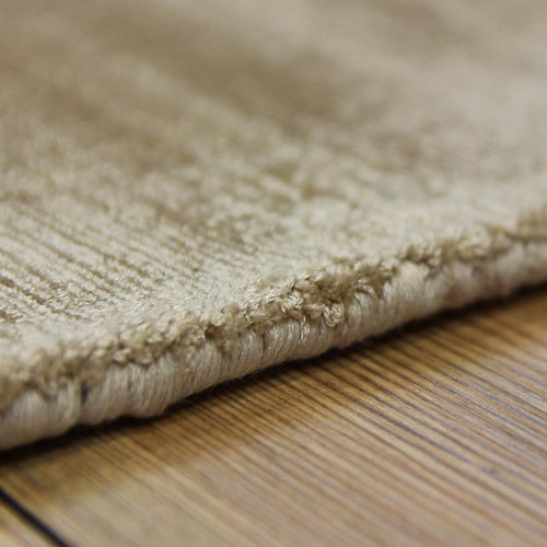Beige Hand-Woven Viscose Rugs Ultra-Chick Handmade Carpets for Dining, Bedroom