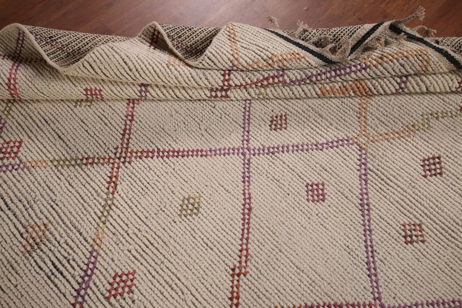 Trellis Moroccan Area Rug 5×9 Hand-knotted Wool Oriental Carpet for Any Room