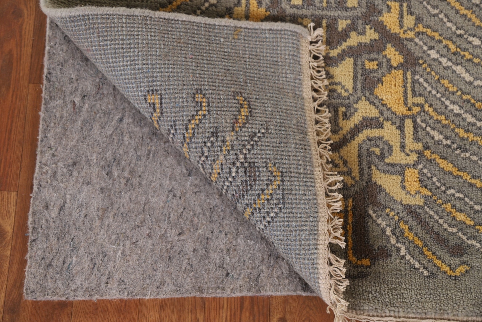 Gray Geometric Heriz Serapi 6 ft. Runner Rug Handmade Wool 5′ 11″ x 2′ 7″