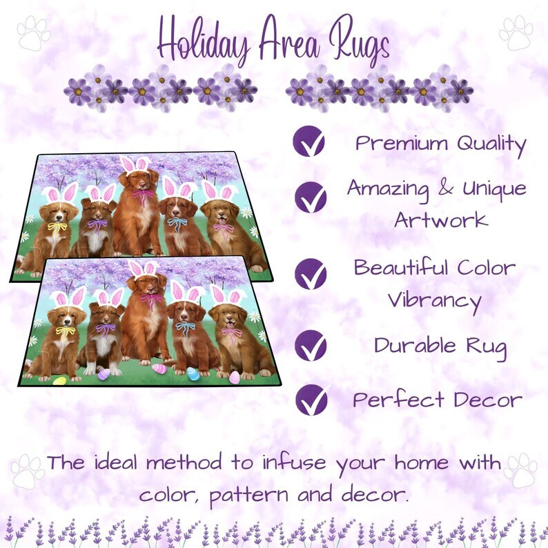 Nova Scotia Duck Tolling Retriever Dog Area Rug and Runner Personalized NWT NEW