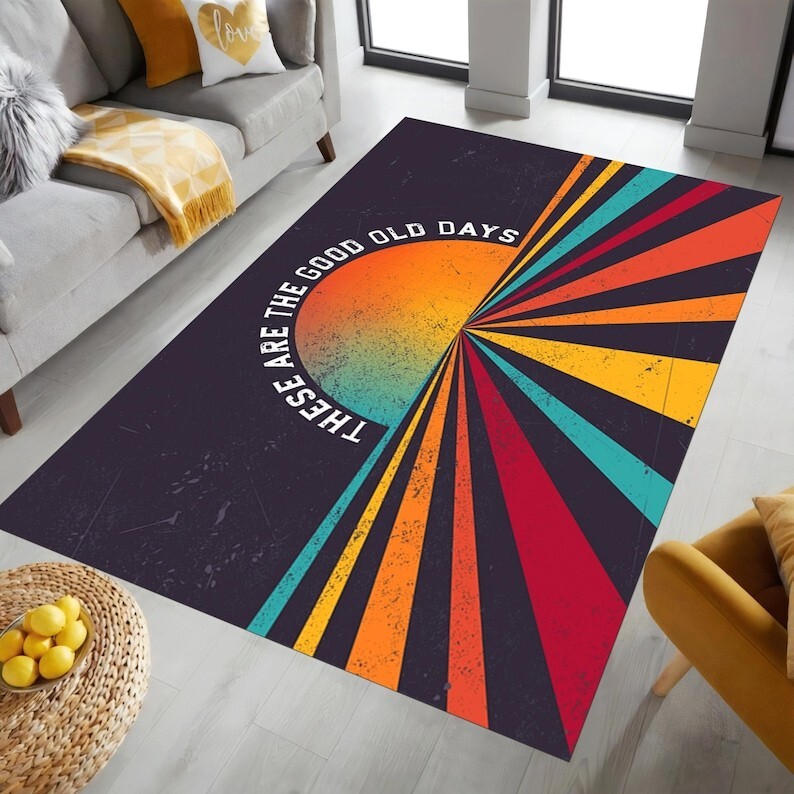 These Are The Good Old Days Personalized Rug – Custom Gift, Washable & Non-Slip