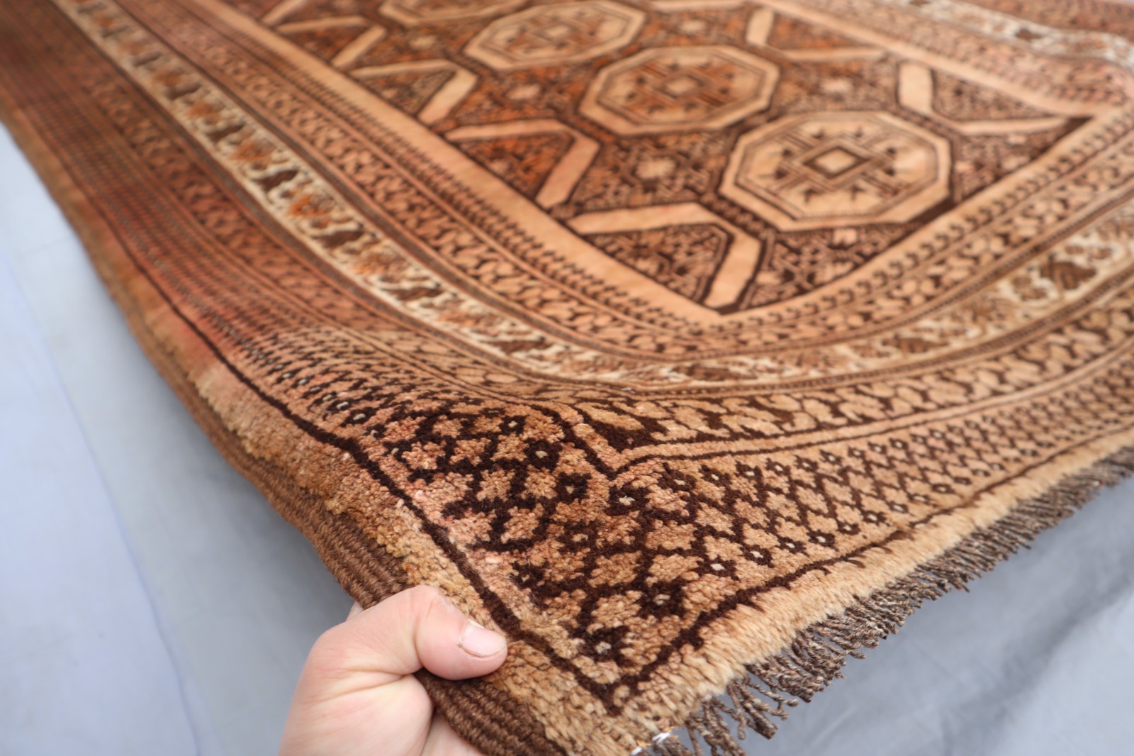 5’0x9’0 ft Large Runner Rug, Antique Afghan Handmade Geometric Rug, Kitchen Rug