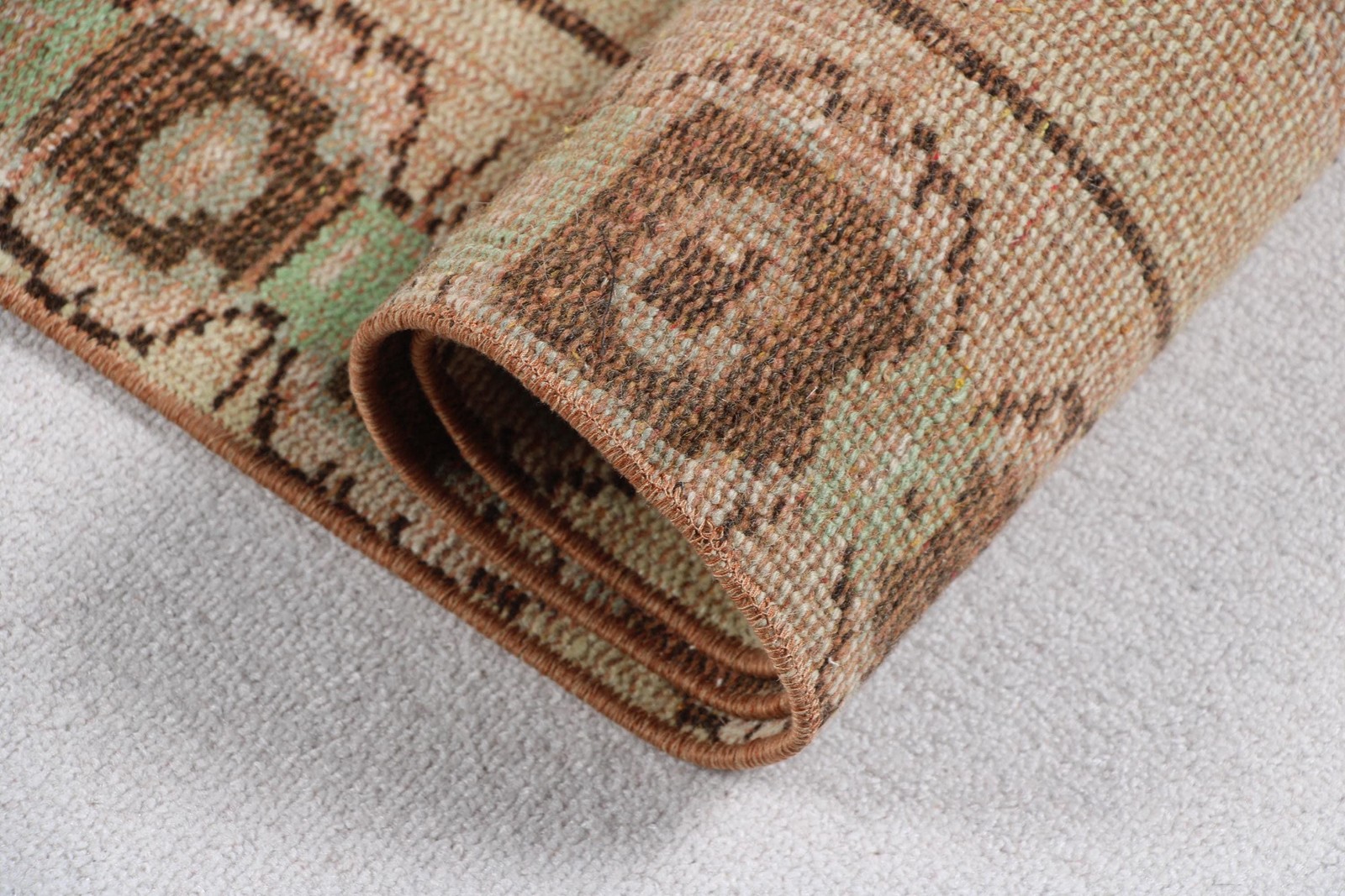 5,2×8,2 ft Vintage Rug, Turkish Large Rug, Brown Green Camouflage Rug