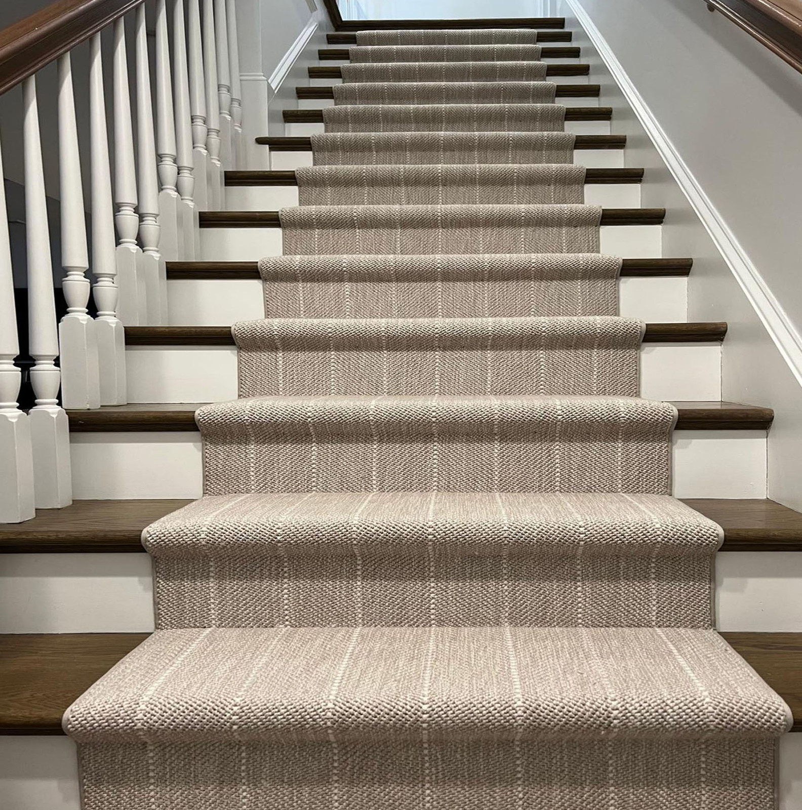 TAN CUSTOM SIZE STAIR/HALLWA RUNNER 31″ WIDTH & UP TO 30′ LENGTH Hand Woven WOOL