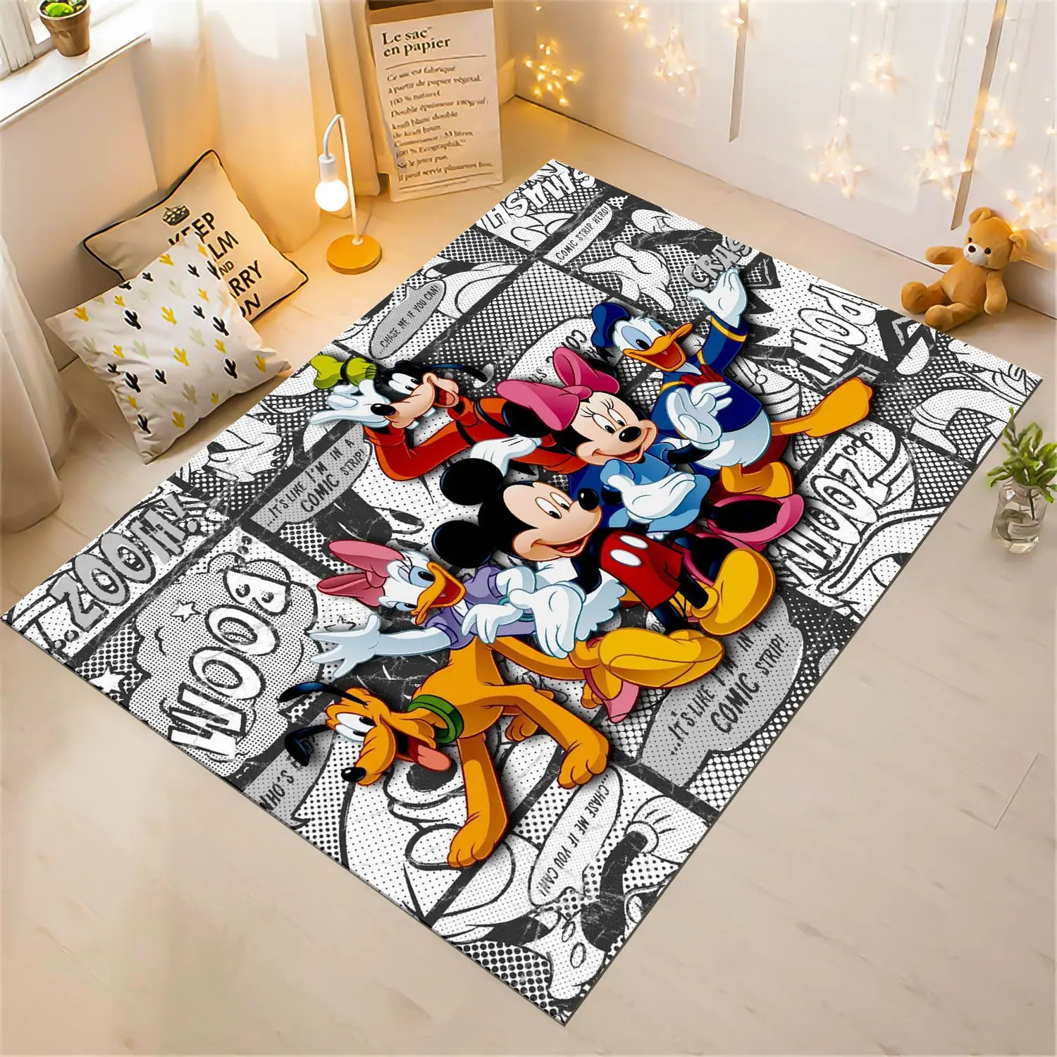 Cute Friends Rug,Mickey Rug,Minnie Rug,Donald Duck Rug,Kids Rug,Minimalist Rug,C