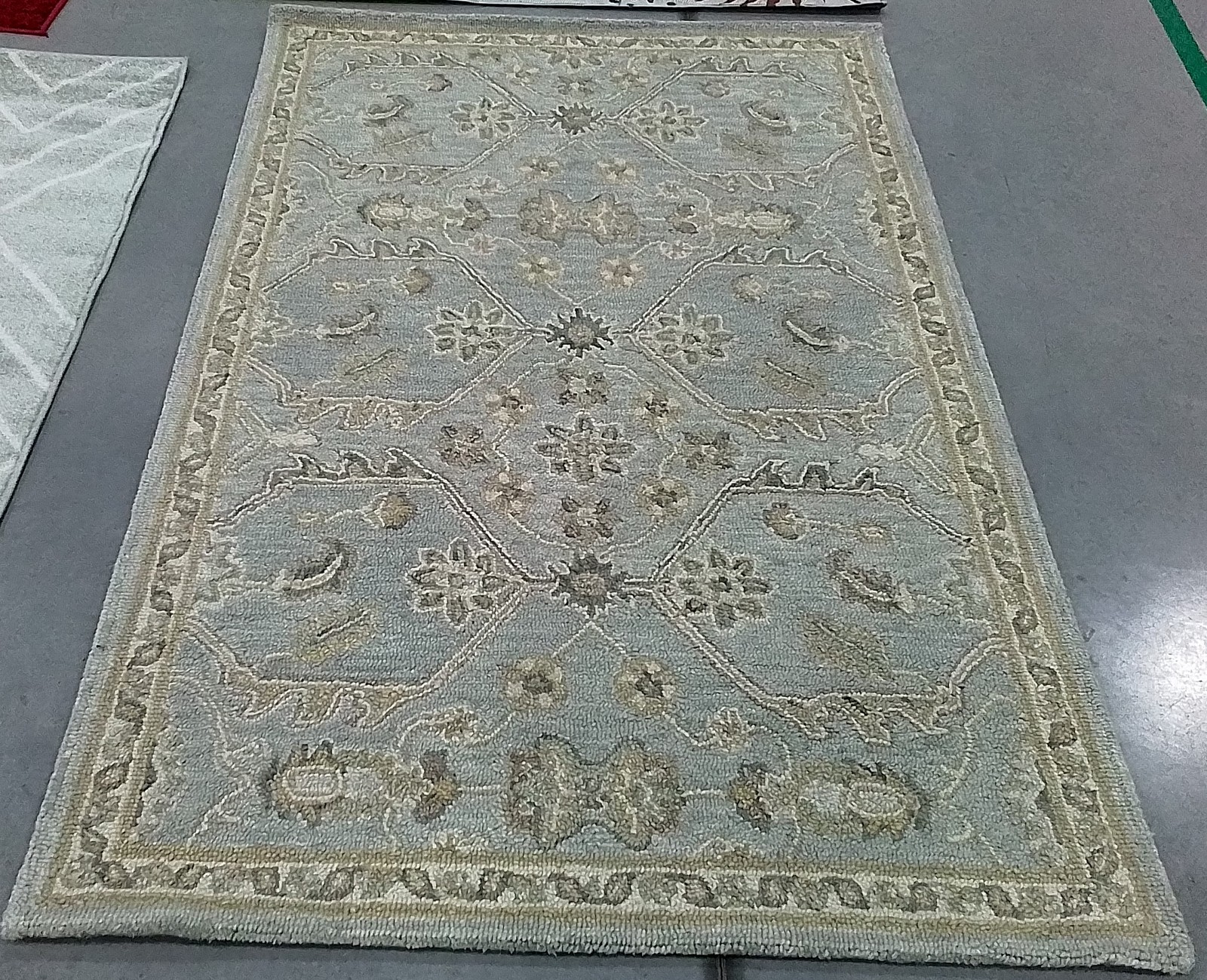 SLATE / BEIGE 4′-0″ x 6′-0″ Flaw in Rug, Reduced Price 1172804372 BLM701M-4