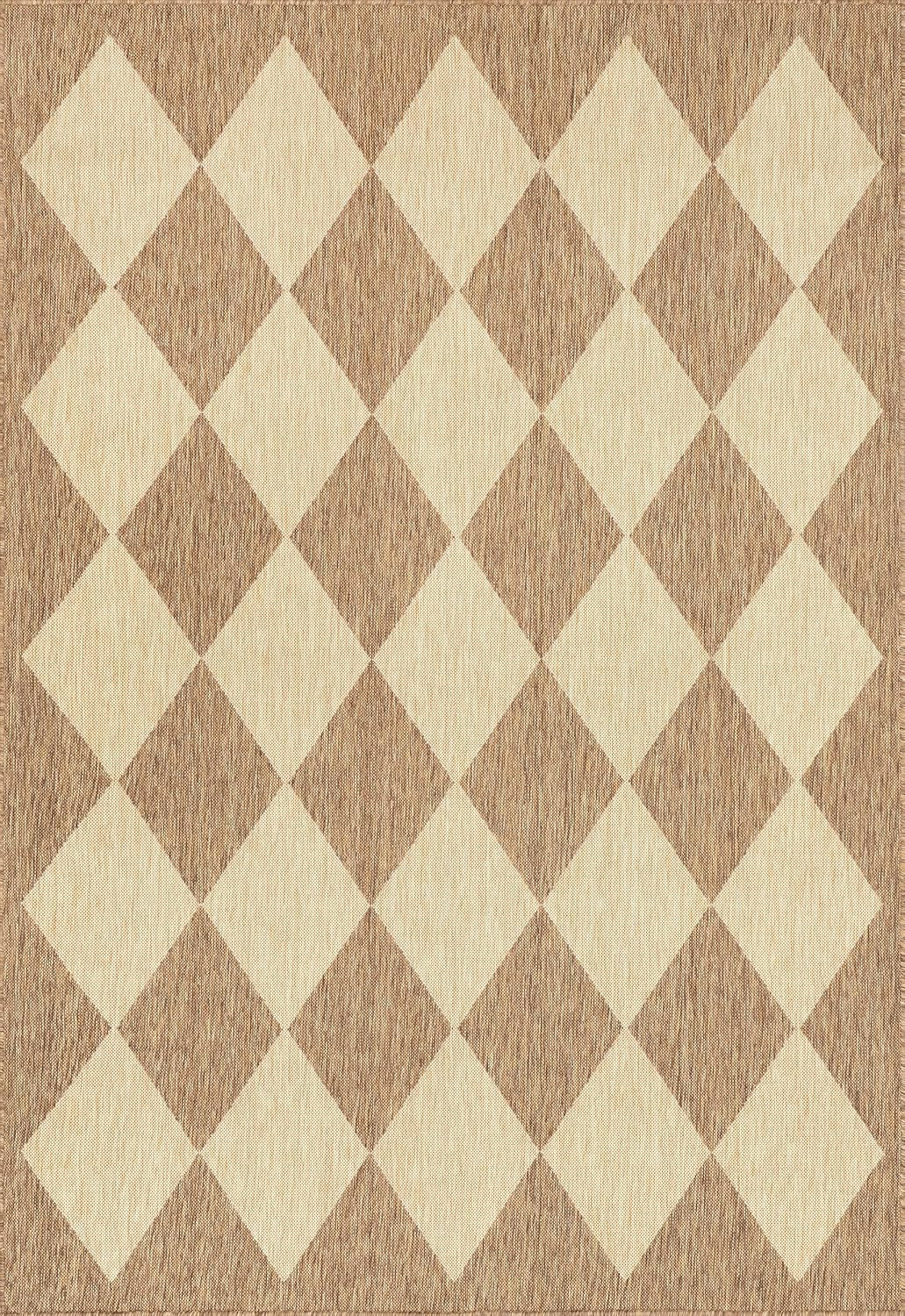 Outdoor Performance Collection Sabina Trellis Brown/Ivory, 8′ X 10′, Soft and Co