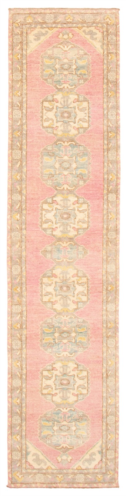 Vintage Hand-knotted Runner Rug 2’9″ x 11’7″ Traditional Oriental Wool Carpet