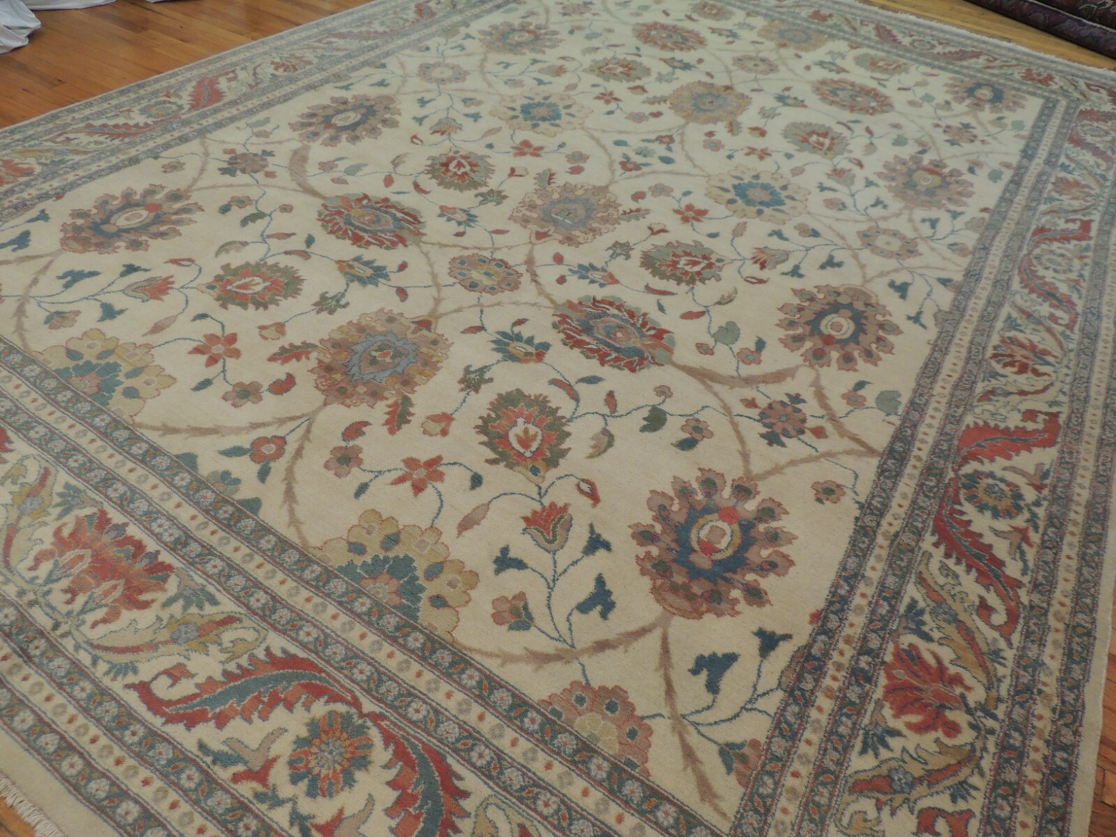 10×13 10×14 Egyptian Oriental Area Rug wool Rust Orange Blue Ivory hand-knotted