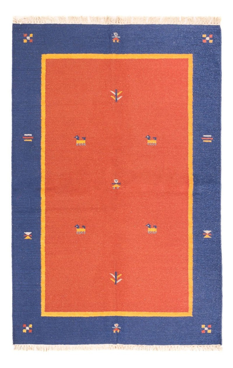 6×9 Ft Antique Scandinavian Swedish Modern Gabbeh Kelim Handmade Flat weave Rug