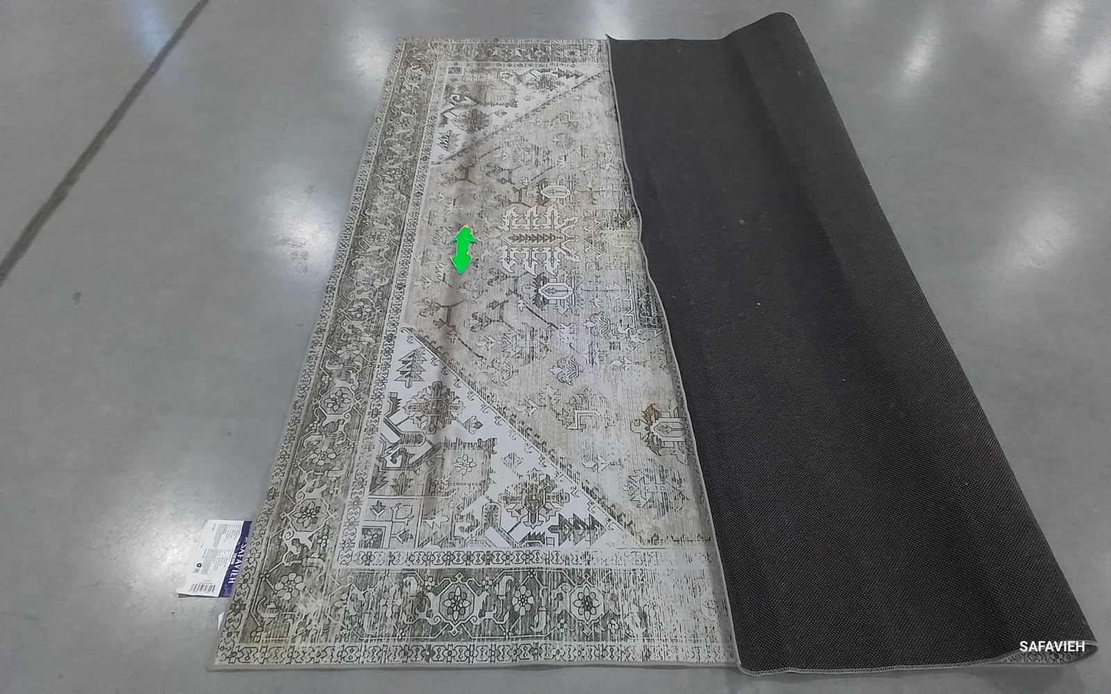 BEIGE / GREY 8′-0″ x 8′-0″ Stained Rug, Reduced Price 1172804998 TSN102B-8SQ