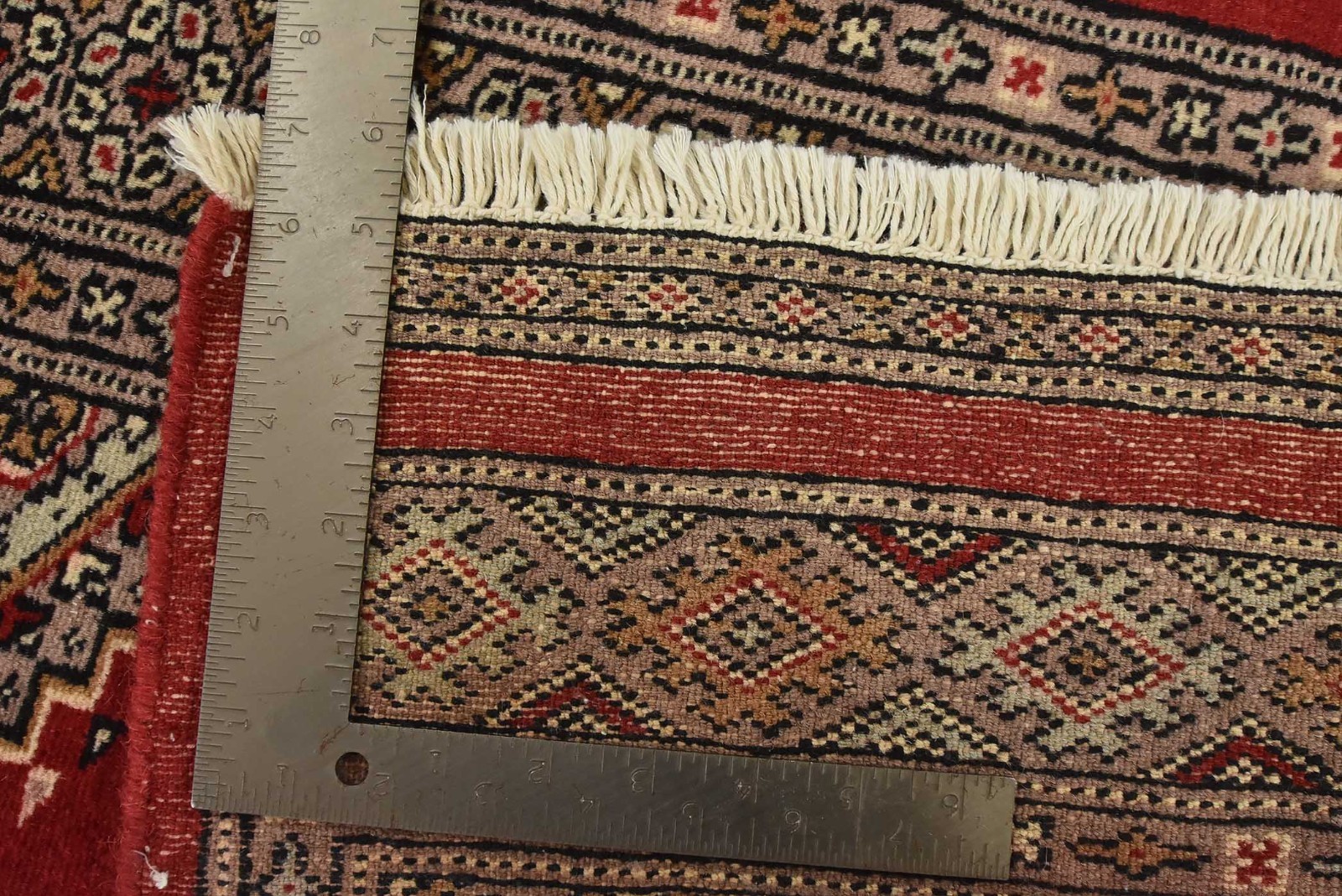 Bokhara Jaldar Rug 2’7” x 4’2” Red Wool Tribal Hand-Knotted Oriental Carpet