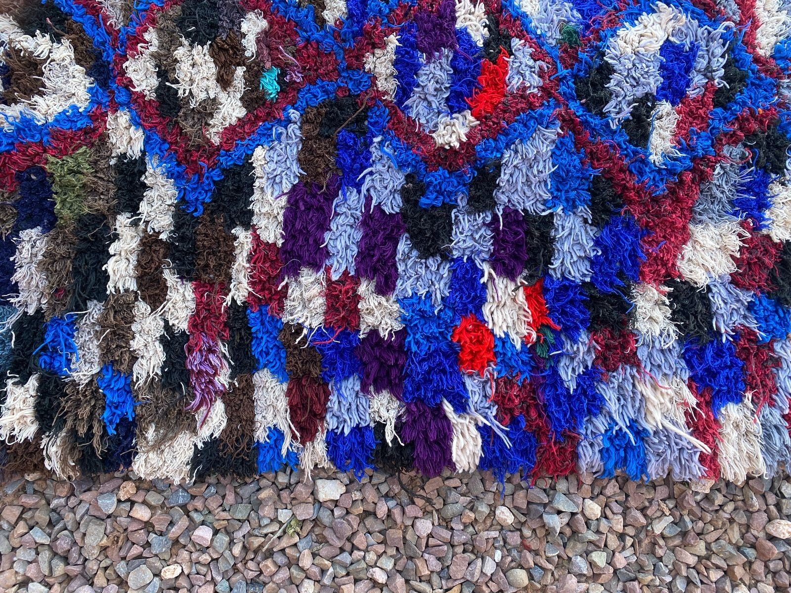 Unique Vintage Moroccan Handmade Rug 2’9×7’2 Tribal Geometric Berber Cotton Rug