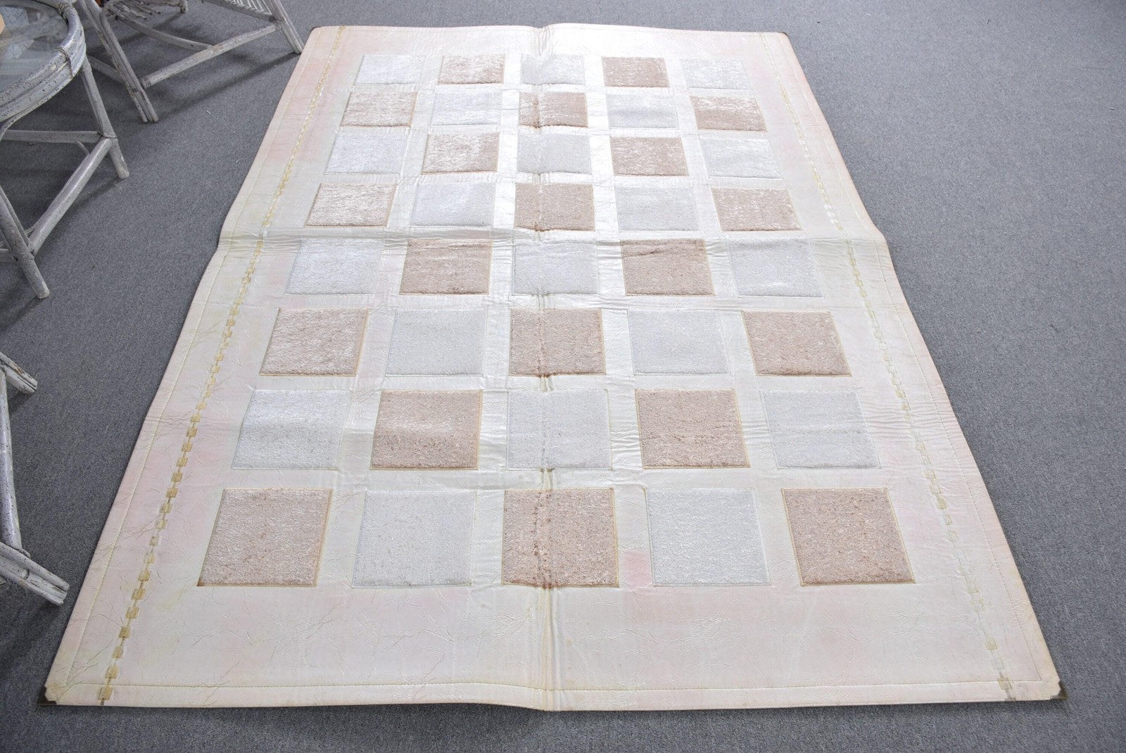 Turkish Rug, 5,2×7,4 ft Vintage Rug, Beige Camouflage Wool Rug