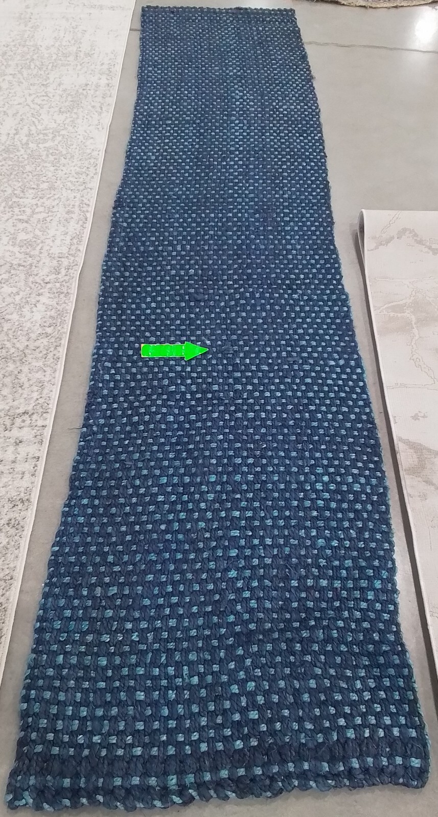 BLUE 2′-3″ x 10′-0″ Broken Thread Rug, Reduced Price 1172769174 NF262C-210
