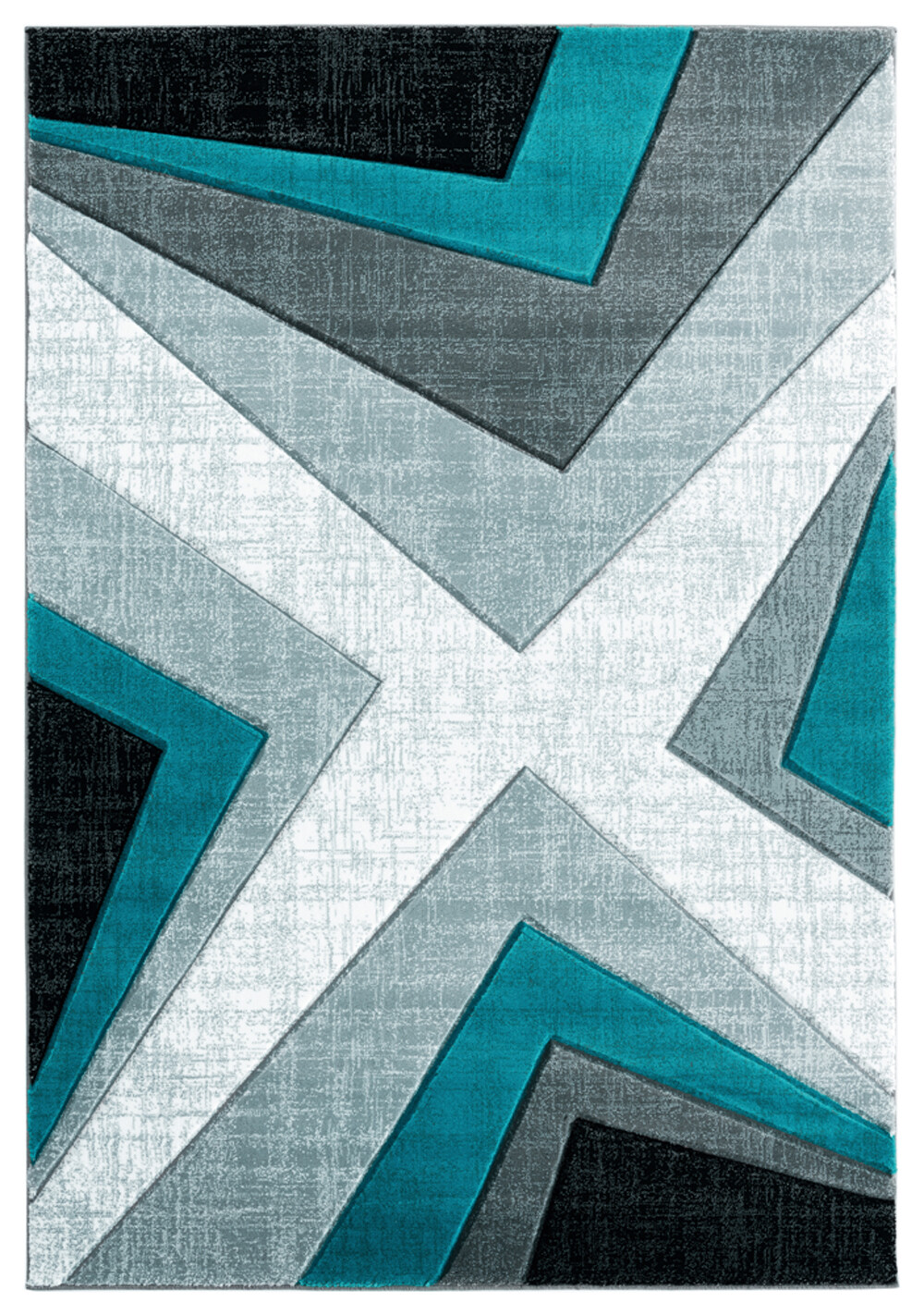 2×3 United Weavers Blue Geometric Cubes Cross 2050 10069 – Aprx 1′ 10″ x 2′ 8″