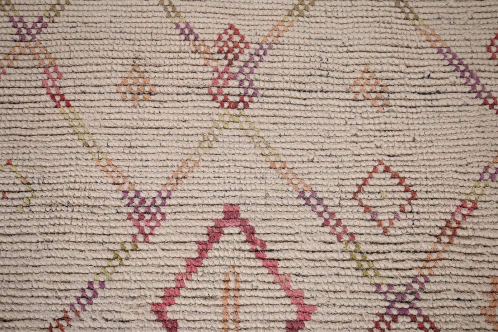 Trellis Moroccan Area Rug 5×9 Hand-knotted Wool Oriental Carpet for Any Room