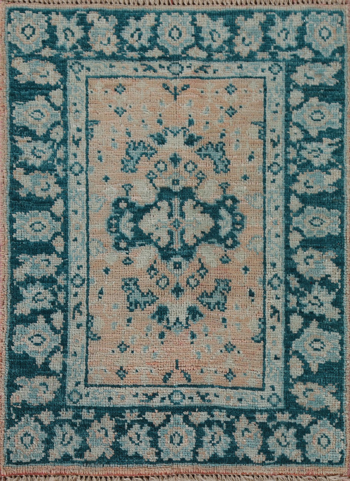 Oushak Handmade Oriental Rug 2×3 Vintage Style Wool Vegetable Dye Accent Carpet