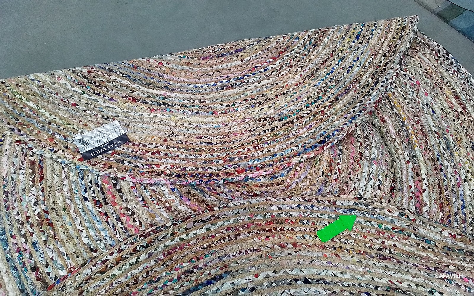 BEIGE MULTI 8′-0″ x 8′-0″ Broken Thread Rug, Reduced Price 1172803302 CAP202B-8R